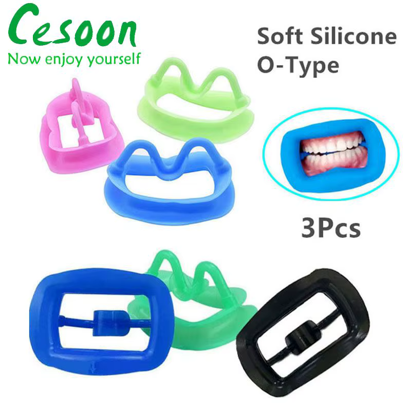3Pcs Mouth Opener Dental Intraoral Lip Cheek Retractor Soft Silicone O Type Expander Tray Teeth Orthodontic Oral Care Whitening