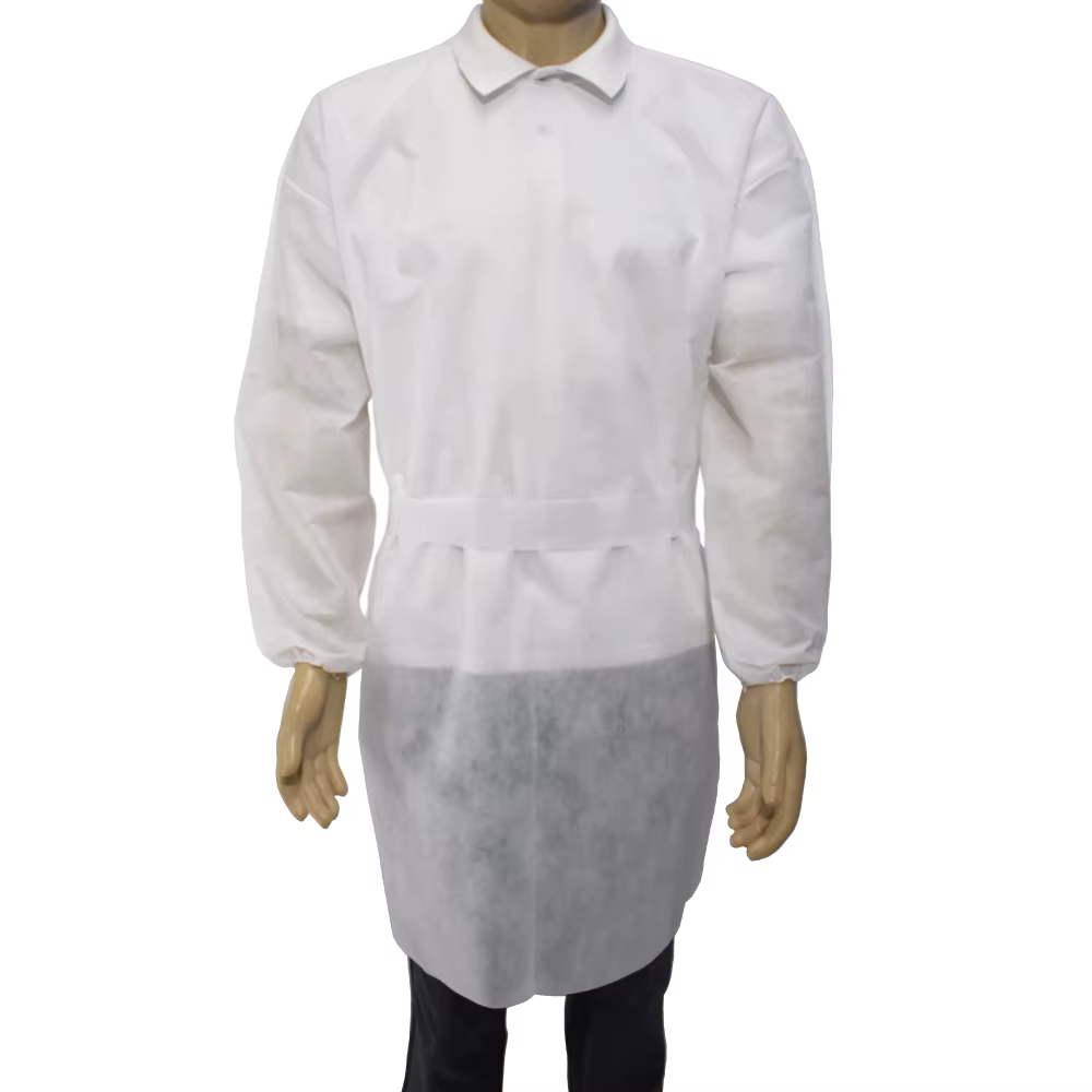 1 Avental Descartável Manga Longa Tnt Gramatura 50 - Tam M - Pct 1 un - Capote Descartável Jaleco Descartável - Avental Tnt Desc