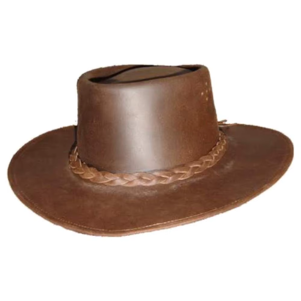 DENIX Cowboy leather unisex hat. Western handmade hat. For man or woman. Indiana Jones, John Wayne.