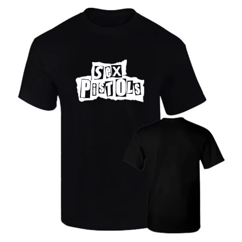 Black T-shirt Sex Pistols Punk Johnny Rotten God Save the Queen Never Mind the Bollocks Premium print cotton 190grs Unisex