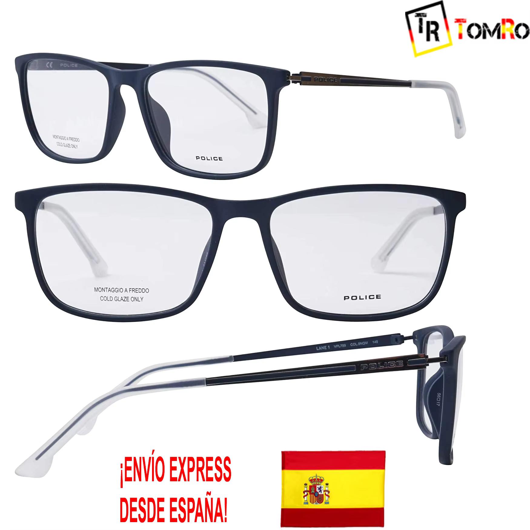 Glasses frame man Police VPL7999NQM (ø 56mm)