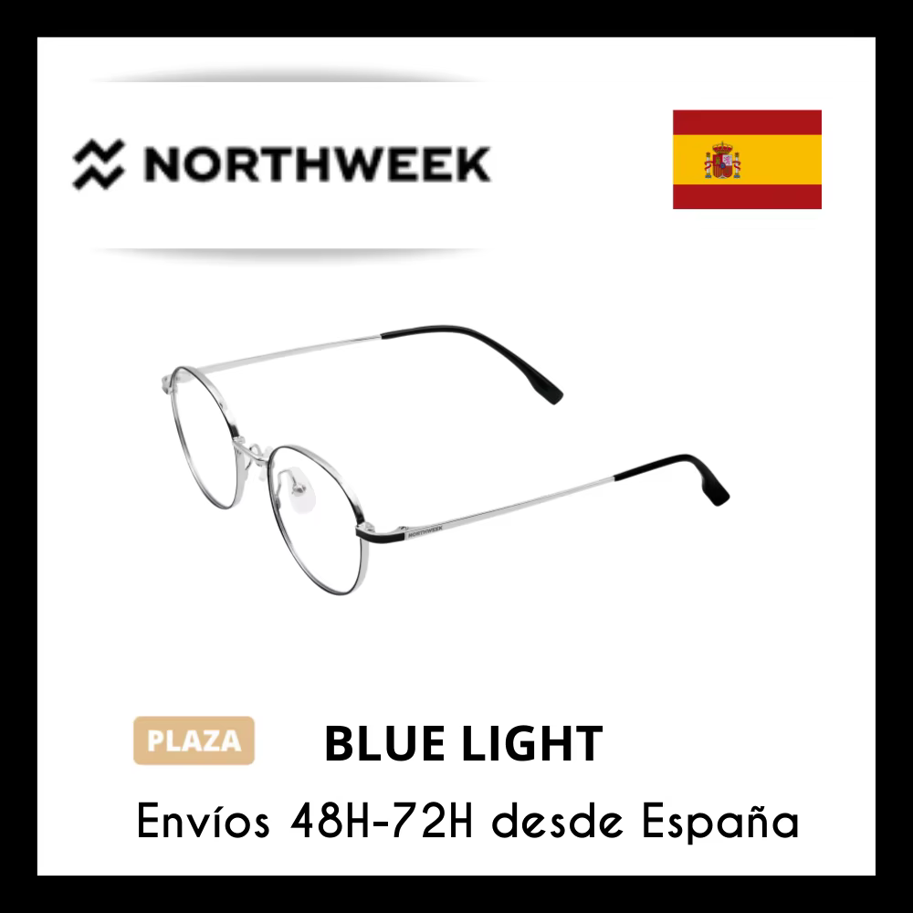 NORTHWEEK BLUE LIGHT BRIGHTON SILVER. Protective glasses blue light lock. Glasses for men and women. Glasses protection digital devices, quality, different and current designs. Free from Spain