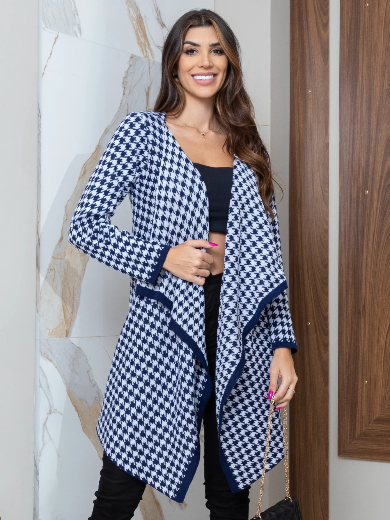 Navy Blue and White