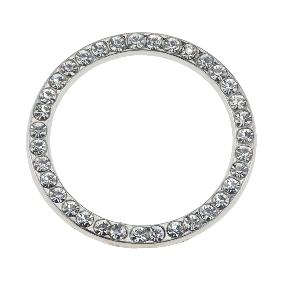 1PC 40mm/1.57" Automobiles Start Switch Button Decorative Diamond Rhinestone Ring Circle Trim Auto Car Decorative Accessories