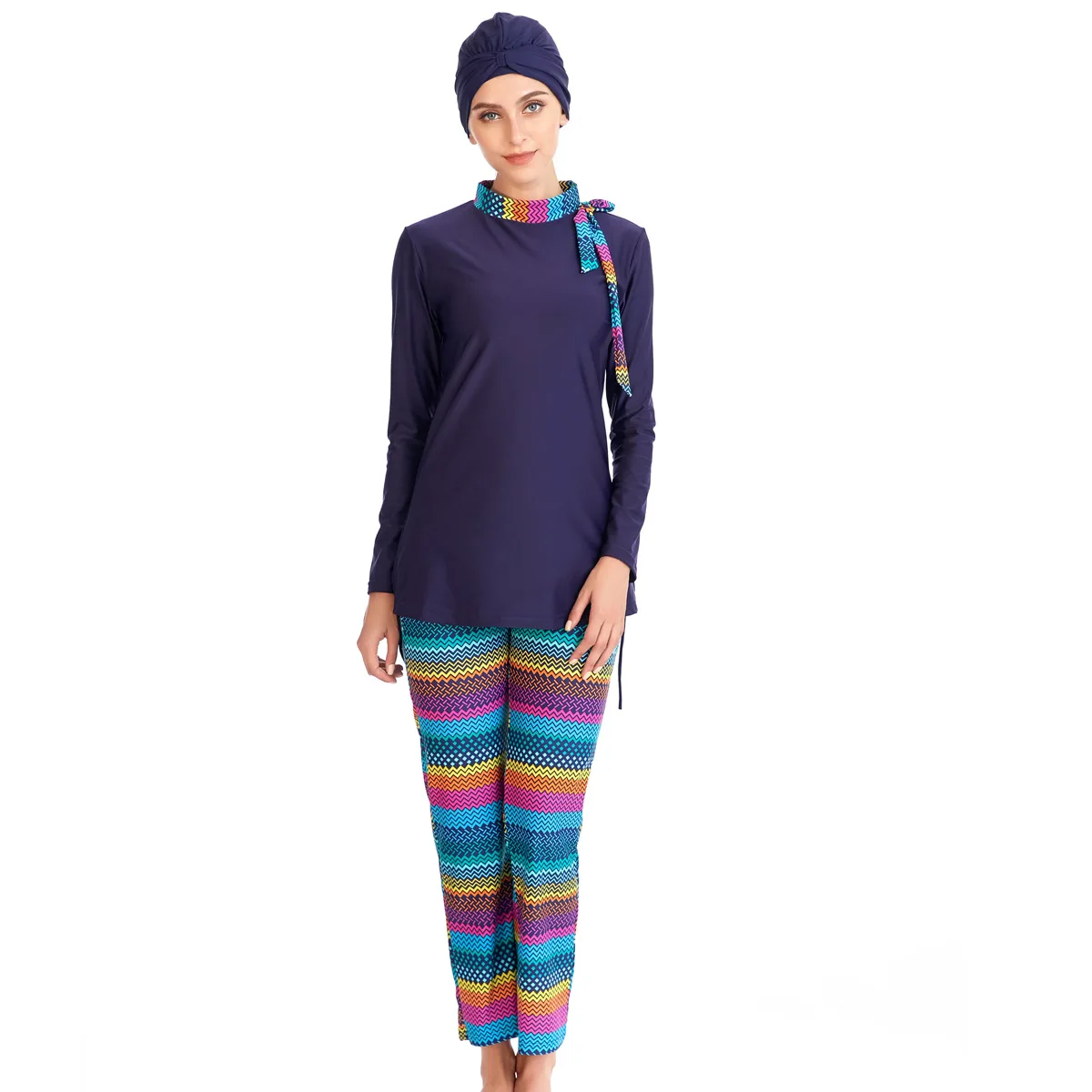 New Burkinis Muslim Swimwear Islamic Swimsuits Women Girls Plus Size Full Cover Modest Islamic Swimming Suits
