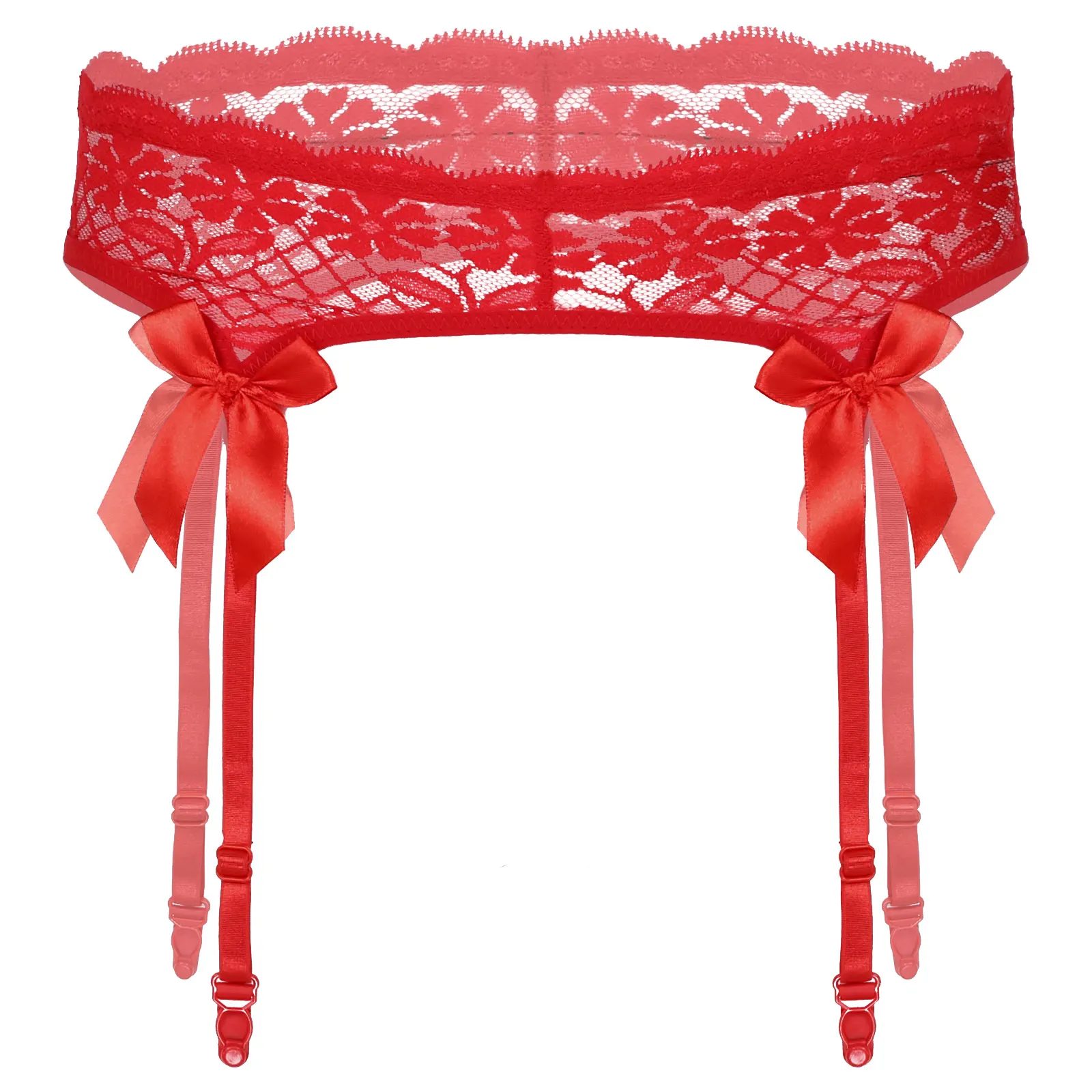 Mens Sissy Lingerie Sheer Lace Suspenders Thigh-Highs Stockings Garter Belts  See Through Crossdressing Stockings Underwear