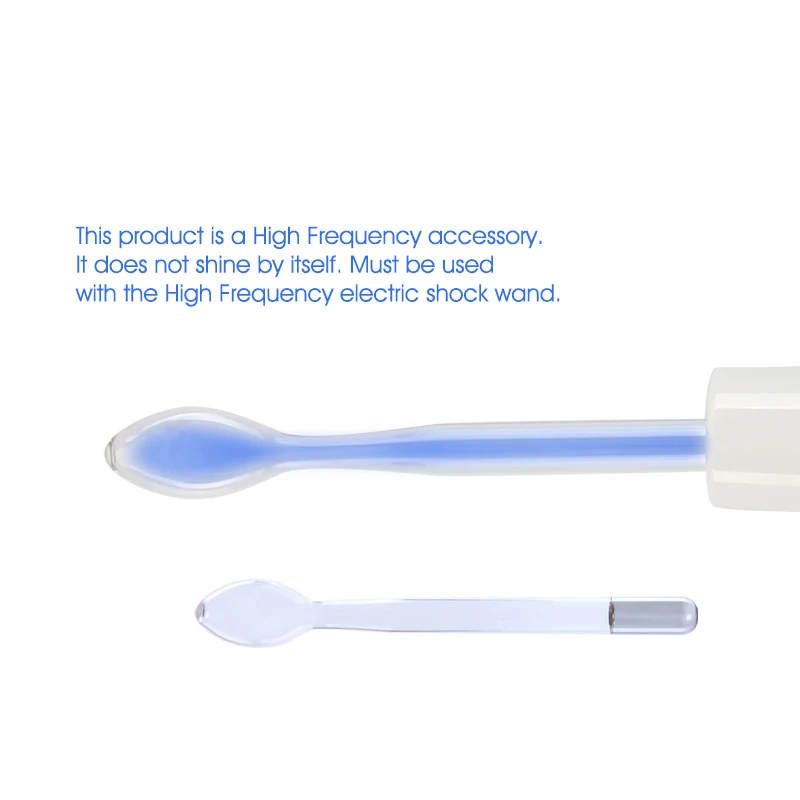Darsonval High Frequency Facial Neon Argon Mushroom Electrode Nozzle Attachment Blue Tubes Face Massager Light Face Skin Care