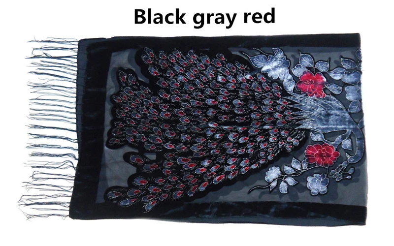 black gray red