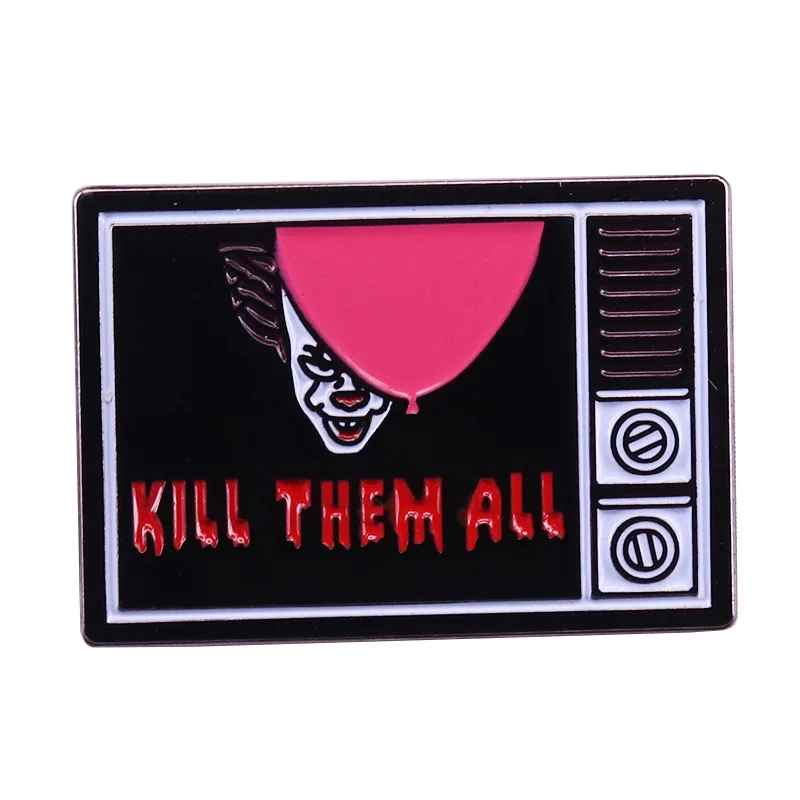 Halloween clown Enamel Pins Funny Jaquan Metal Cartoon Brooch Backpack Hat Bag Collar Lapel Badges Women Fashion Jewelry Gifts
