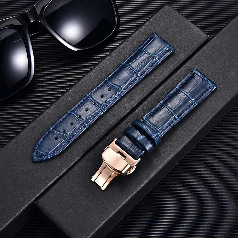 dark blue-rose gold