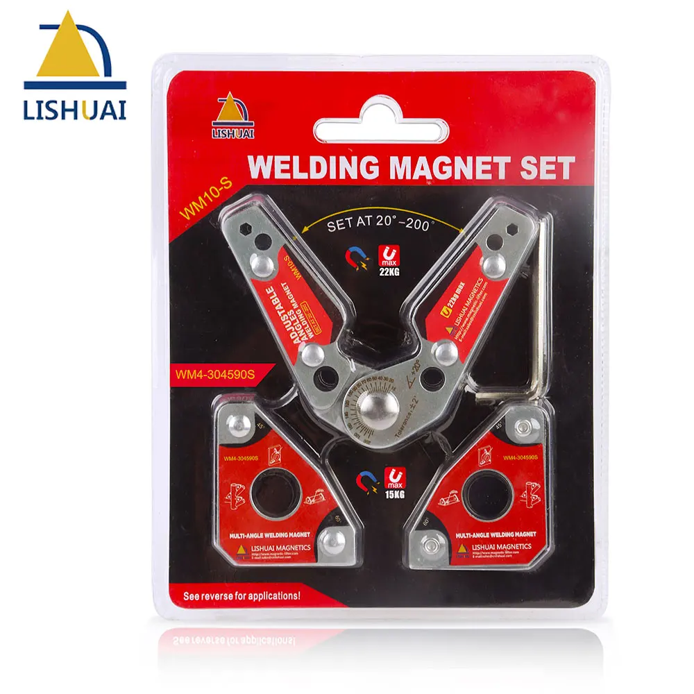 LISHUAI (3Pcs/Pack)Multi-angle Welding Magnet + 20-200 Degree Adjustable Welding Clamp
