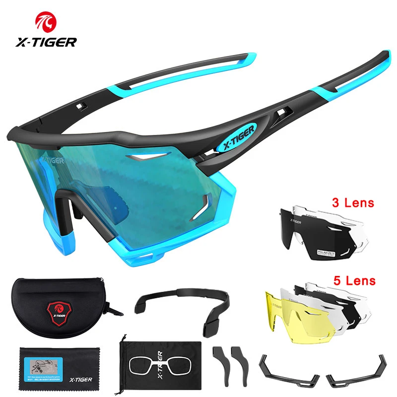 X-TIGER Cycling Sunglasses Outdoor Sports Men Women Cycling Eyewears UV400 MTB Bike Glasses Goggles For Bicycle Accessories