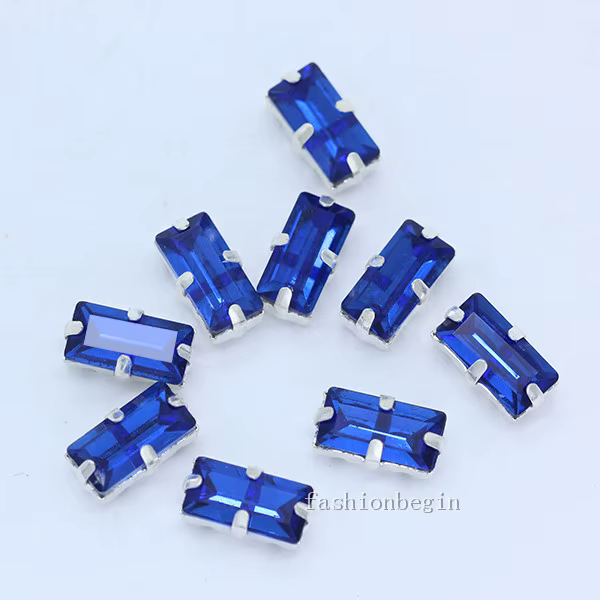All size&Color rectangle stone sew on crystal glass rhinestone sewing claw montees embelliment beads for wedding dress