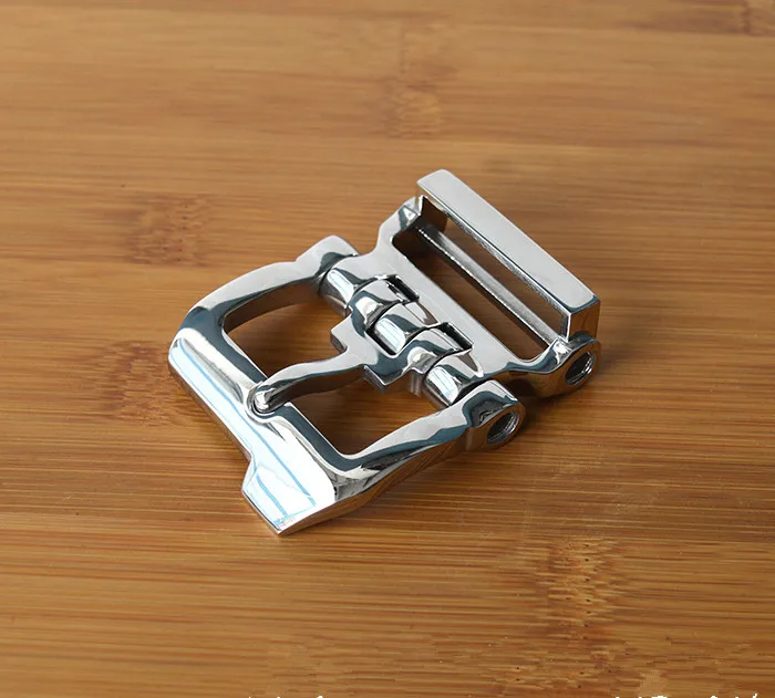 1pcs DIY Leather craft Hardware 40mm Belt buckle ,Brushed Metal Solid Stainless Steel /Keeper Jeans Belt Accessories