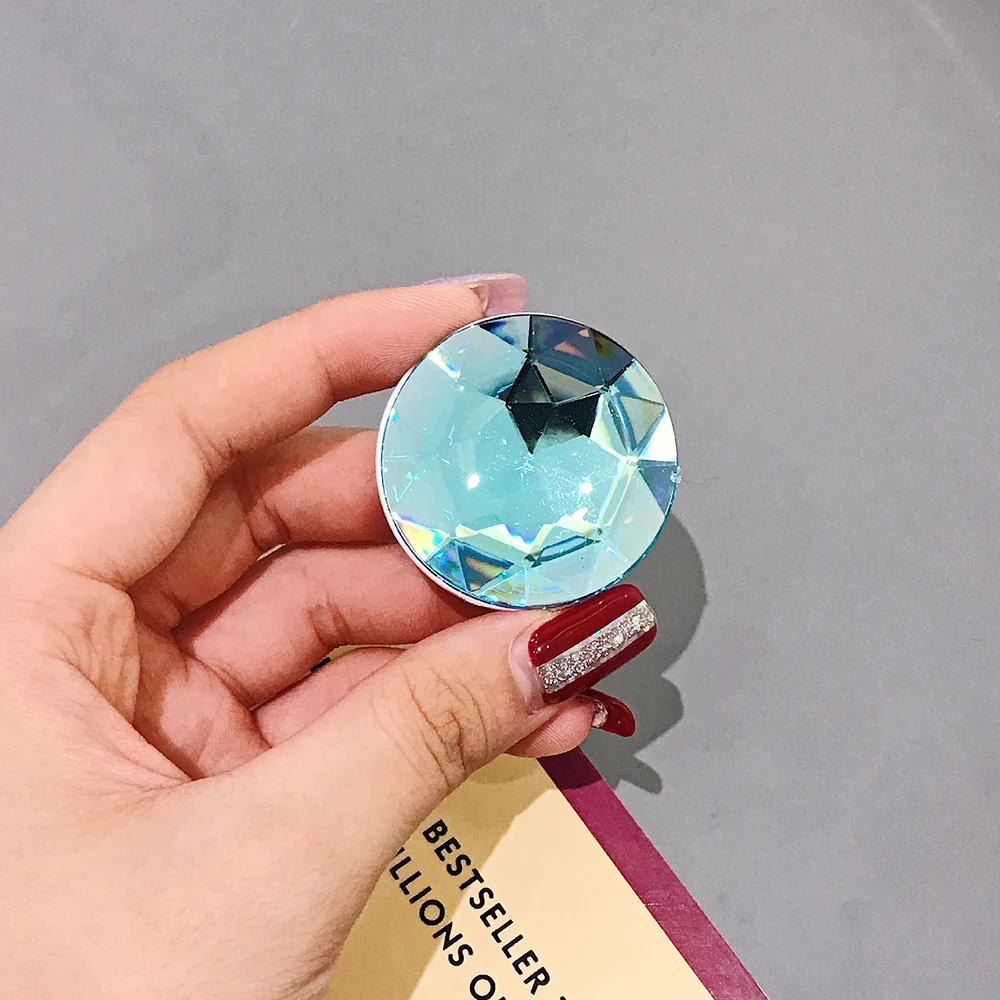 Holographic Prism Laser Holder Stand for Phone Colourful Expanding 3D Diamond Grip Bracket Finger Ring for Smart Phone Stand