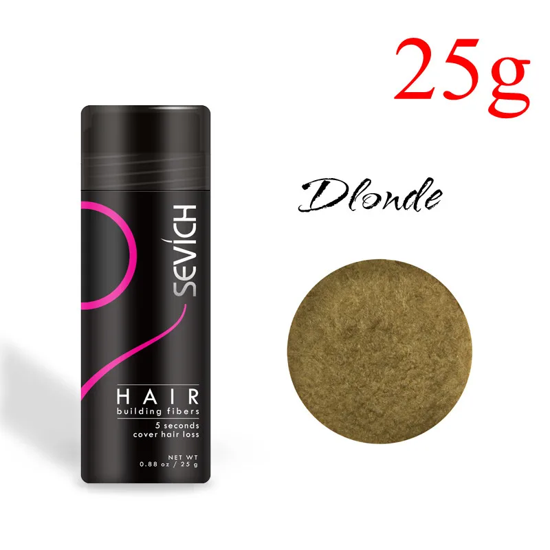 Sevich 12g & 25g Hair Building Fiber Keratin Fiber Hair Instant Concealer Hair Loss Product Extension Thicken Hair 10 Colors