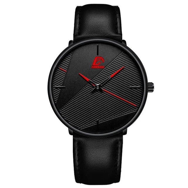 Leather Black Red