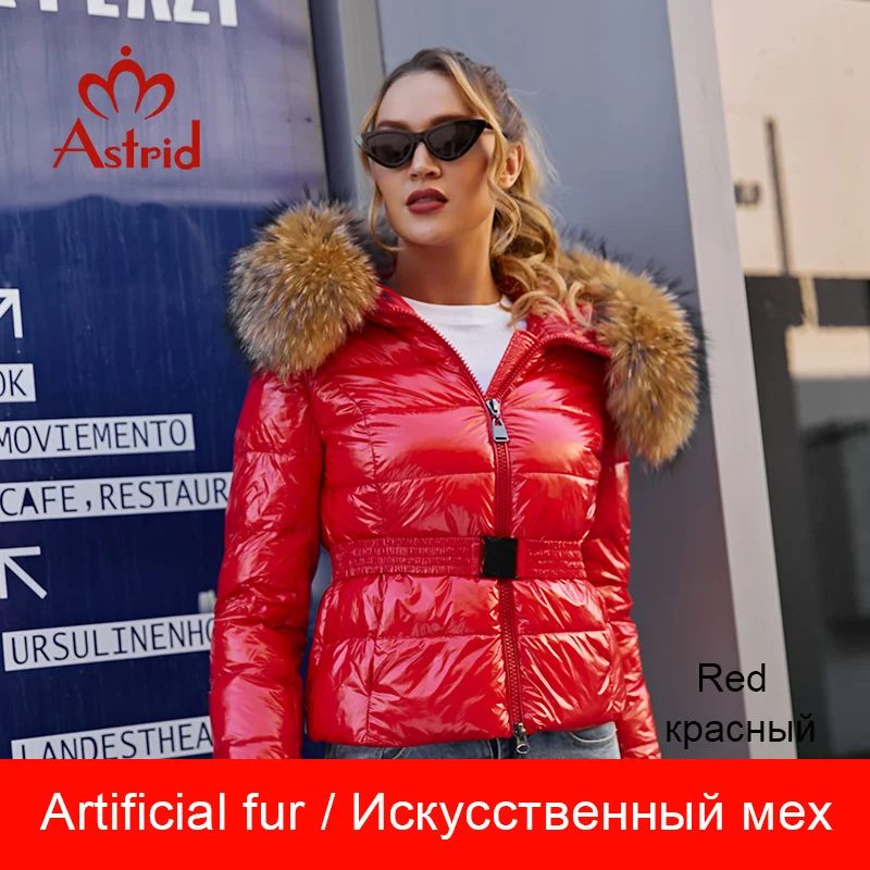 red artificial fur