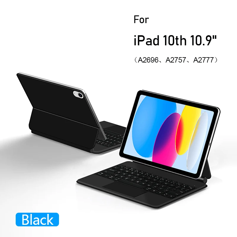 iPad Case For iPad 10 10th Generation 2022 10.9 Inch Trackpad Backlit Keyboard Floating Magnetic Stand Cover Folio Magic Teclado