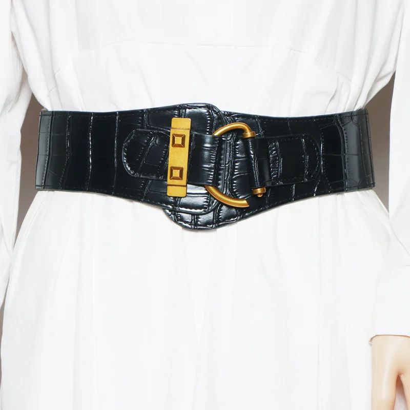 black pattern belt