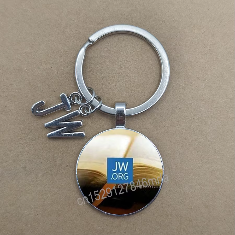 1 fashionable new Jw Org jewelry pendant, fashionable art glass Cabochon Lord Photo pendant, keychain, car bag pendant