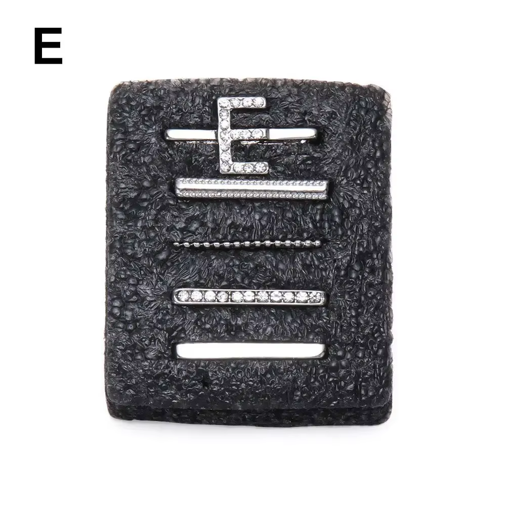 English Letters Diamond Metal Charms Decorative Ring For Apple Watch Band Watch Silicone Strap Ornament Accessories For iwatch