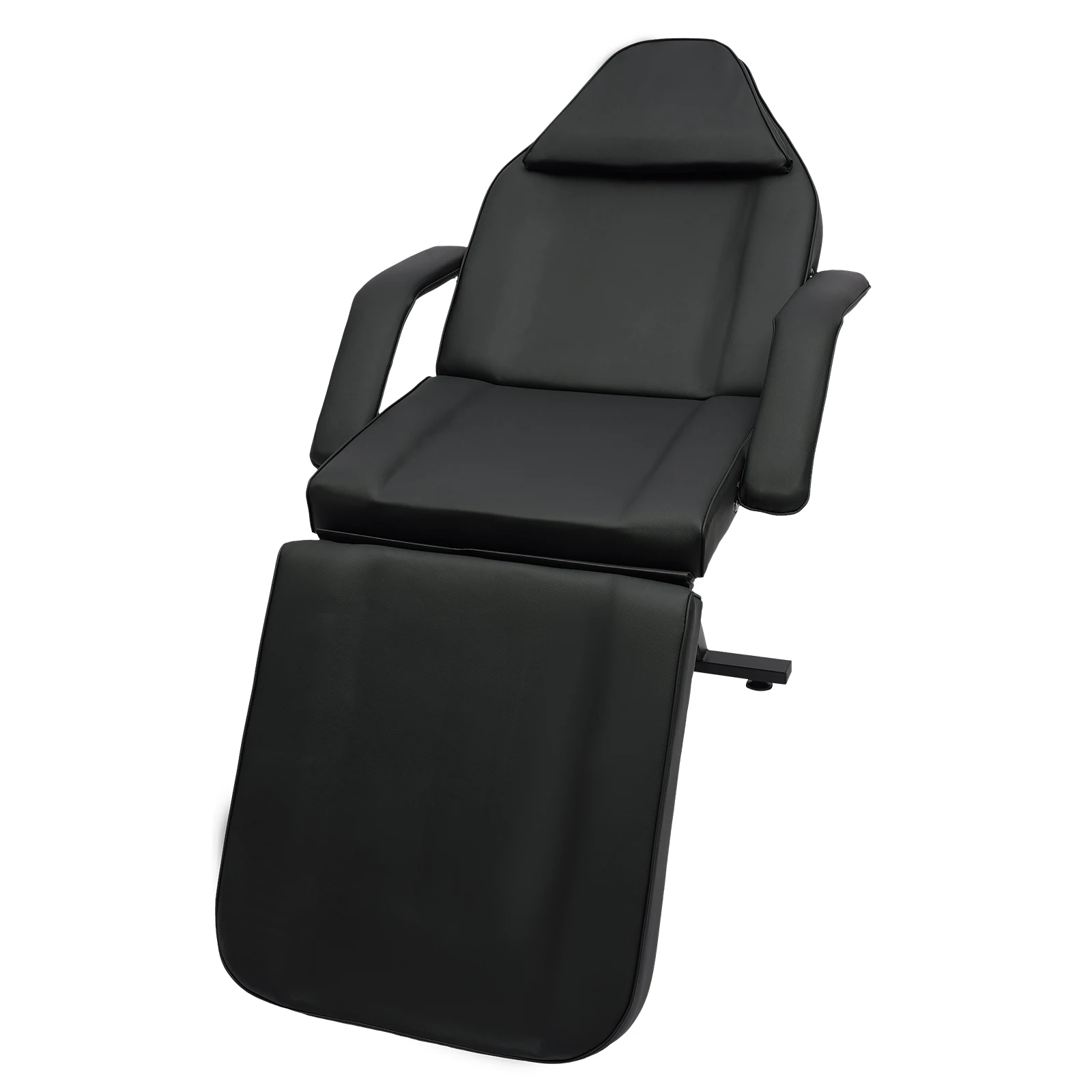 Salon Beauty Bed With Armrest  Massage Salon Tattoo Chair Adjustable Esthetician Bed With Hydraulic Stool 3-Section