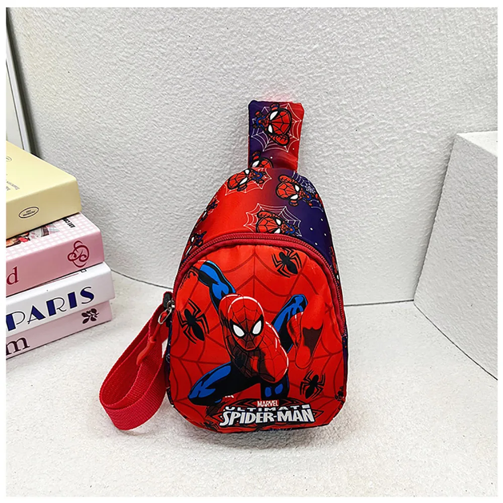 Marvel SpiderMan Children's Chest Bag The Avengers Iron Man Batman Crossbody Bag Shoulder Backpack Coin Purse Kids Toy Gifts