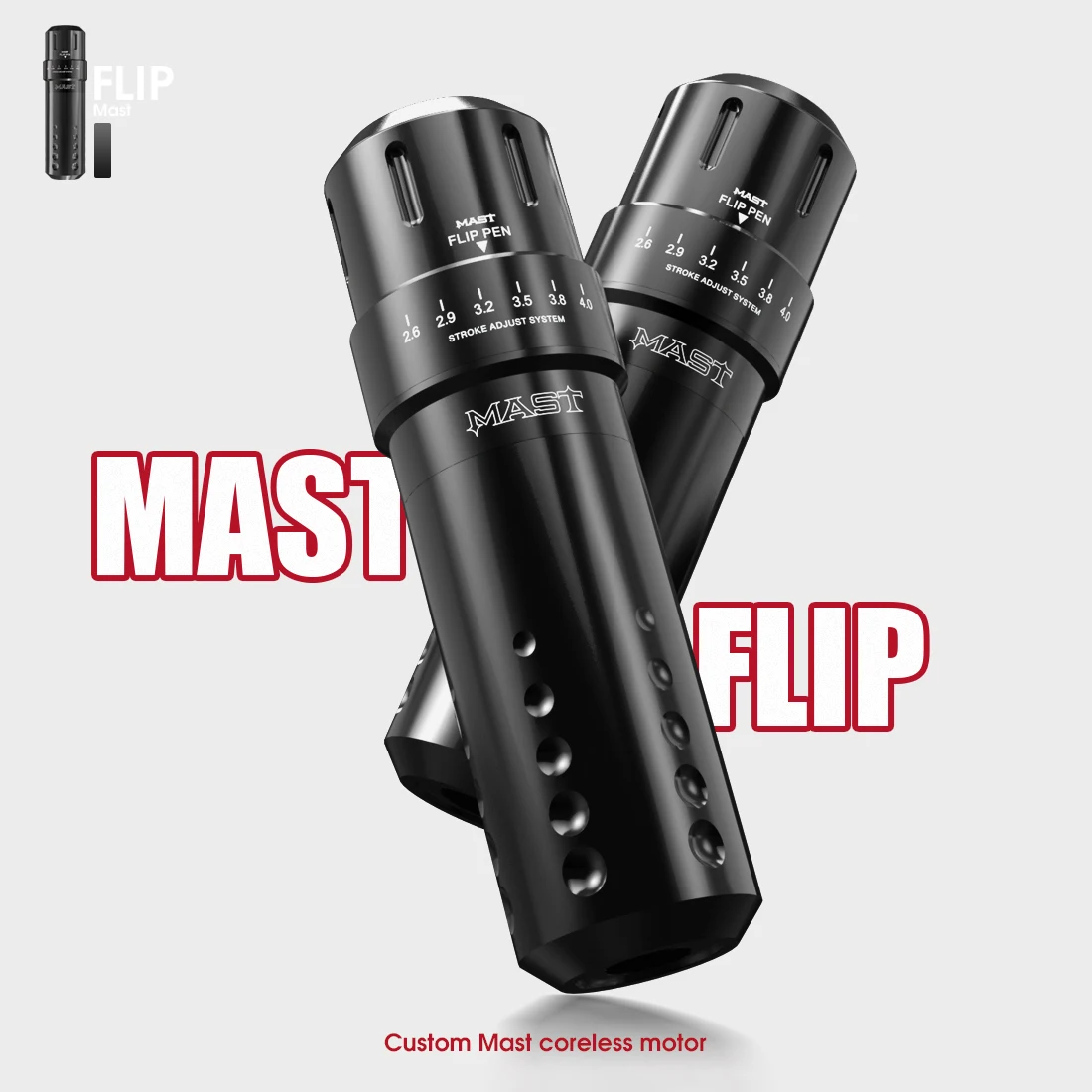 Mast Flip Adjustable Stroke Tattoo Rotary Gun RCA Interface Tattoo Machine Pen Permanent Makeup Tattoo Supplies