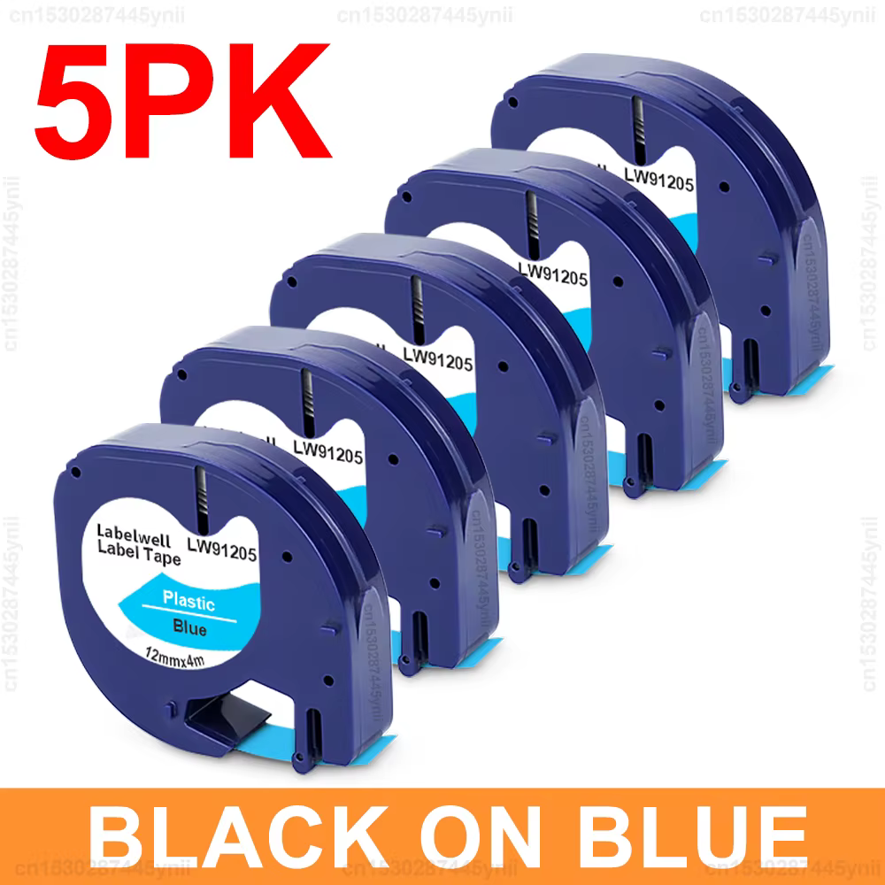 5PK Black on Blue