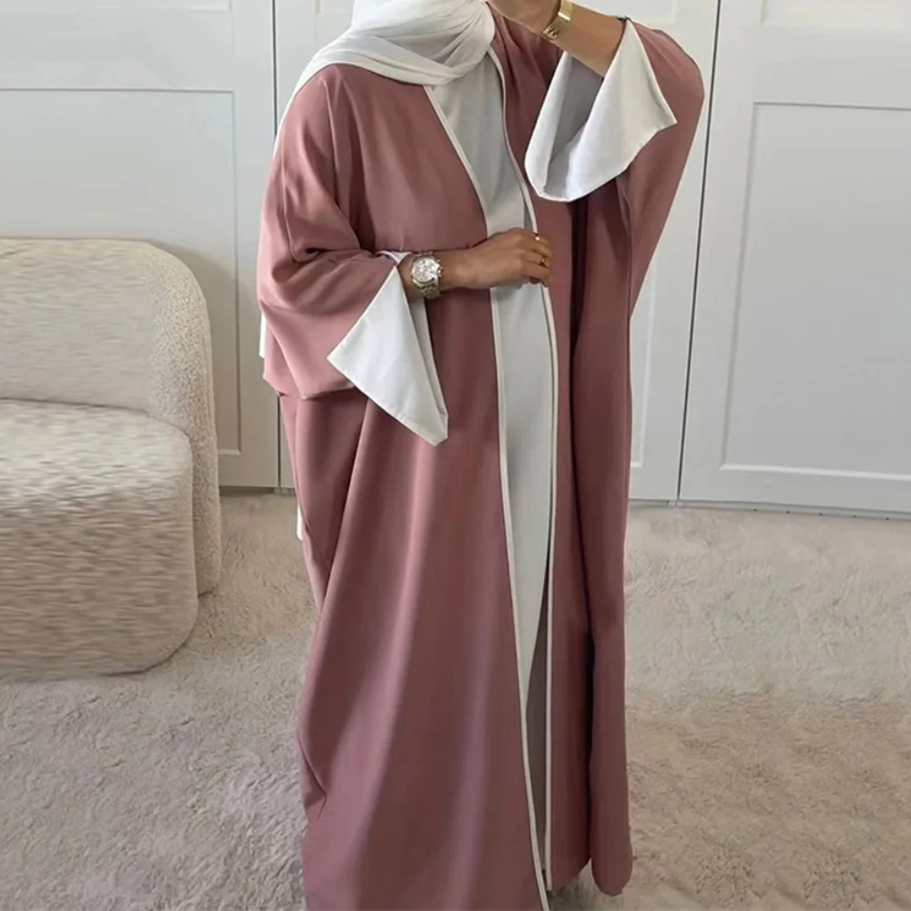 Modest Open Abaya Kimono Kaftan Dubai Islam Muslim Dress Abayas Caftan Marocain Qatar Oman Turkey Clothing For Women Robe Femme