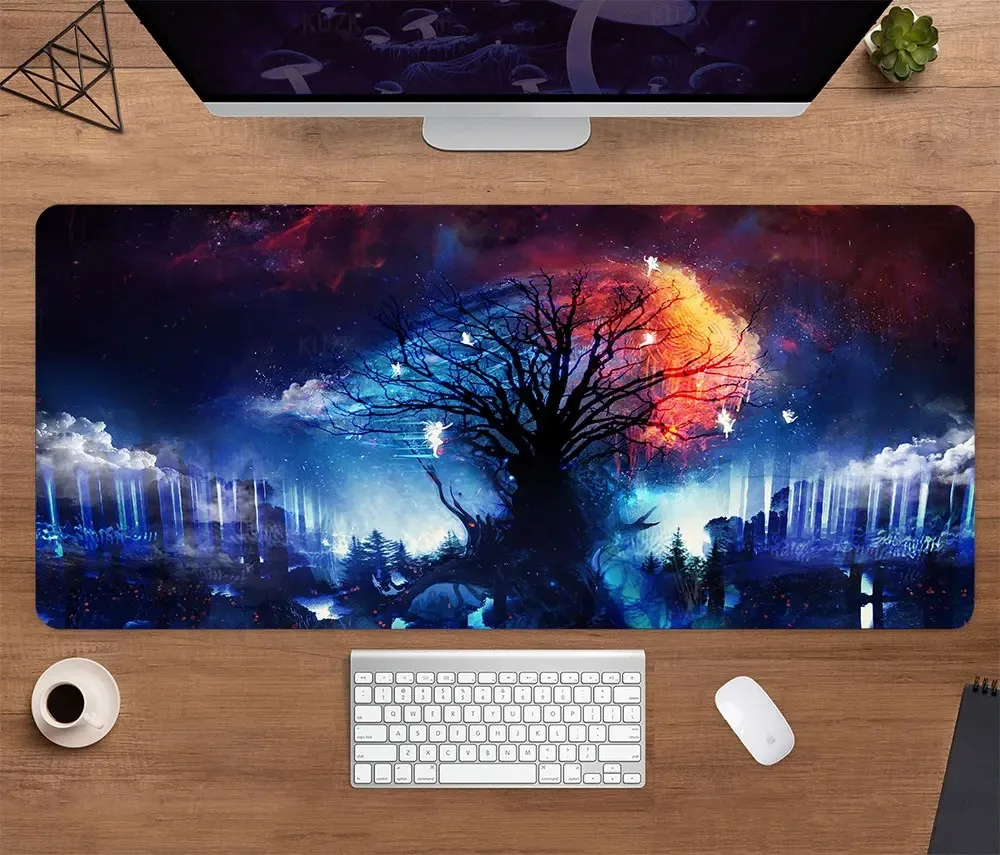 Anime Scenery Mouse Pad Boy PC Gaming Accessories Rubber Office Mousepad Home Laptops Keyboard Cushion E-sports Gamer Desk Mats
