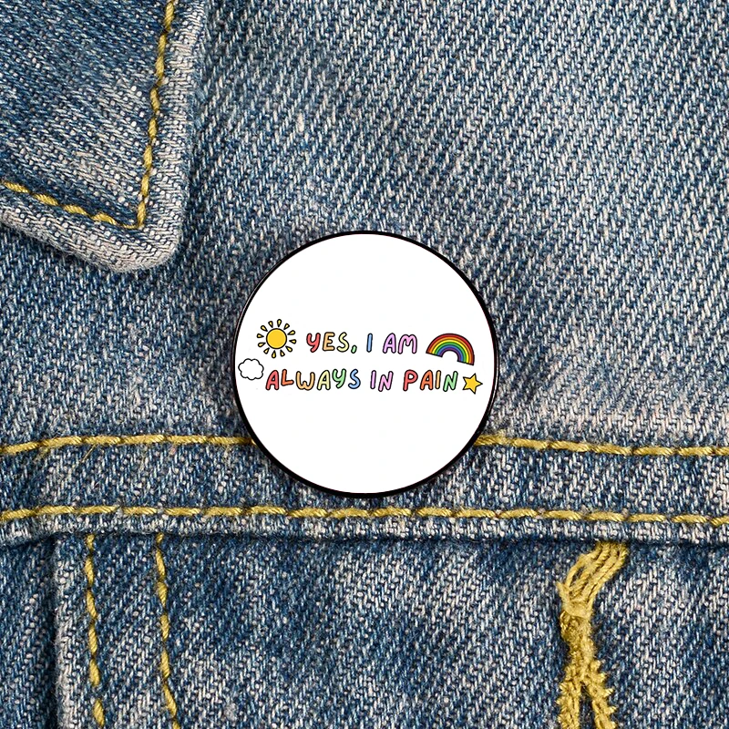 Neurodivergent Autism Rainbow Pin Custom Brooches Shirt Lapel teacher tote Bag backpacks Badge Cartoon gift pins for women