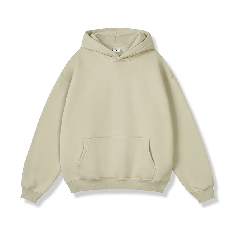 Beige-hooded