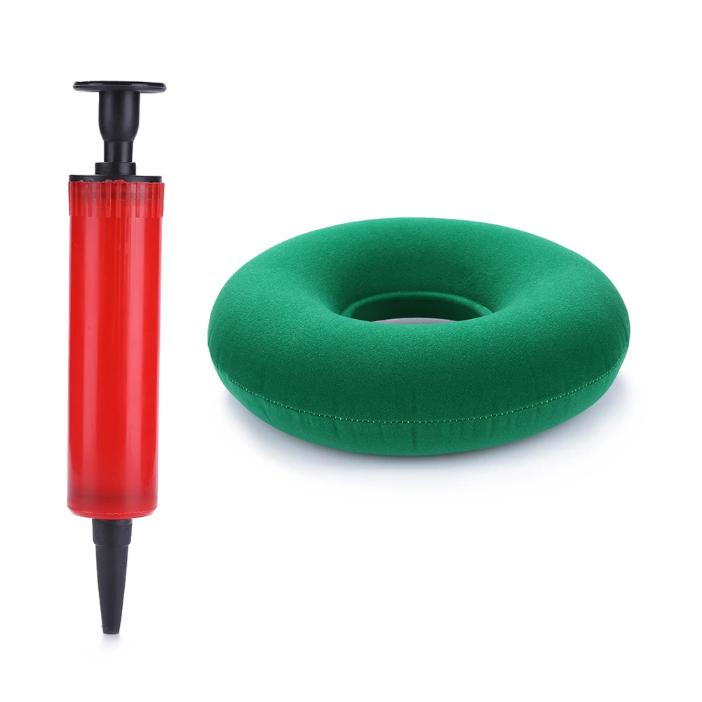35cm Hip Support Medical Hemorrhoid Seat Pad Inflatable Massage Cushion with Pump Round Ring Pillow Anti Bedsore Donut Chair Pad