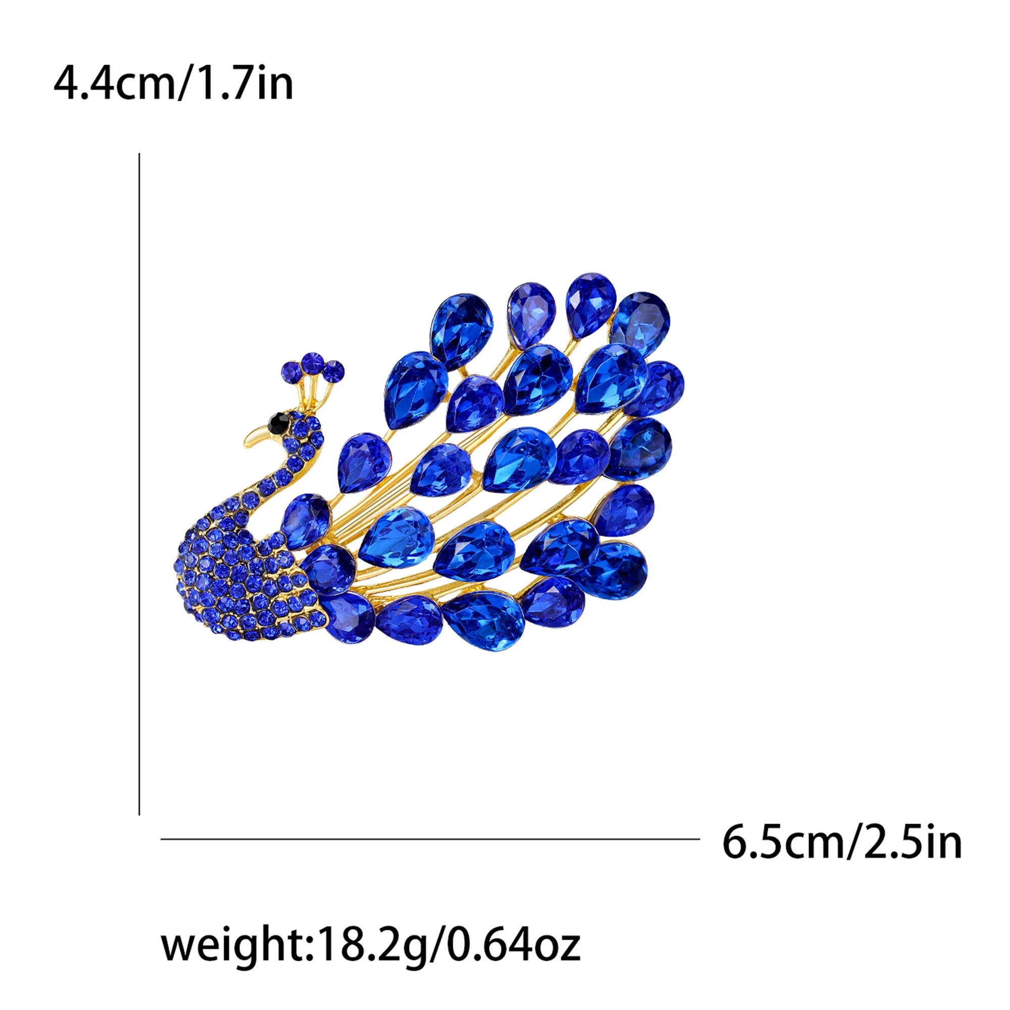 Rhinestone Phoenix Brooches for Women Unisex Glass Animal Bird Category Pins Event Party Backpack Decoration Clothes Accessories