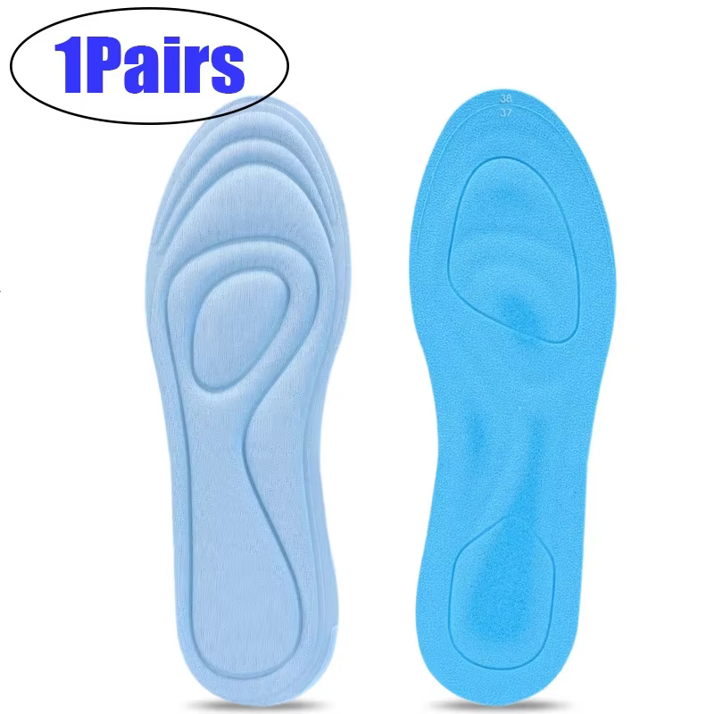 5Pairs 5D Massage Sport Insoles for Shoes Sneakers Memory Foam Orthopedic Insole Deodorization Sweat Absorption Running Cushion