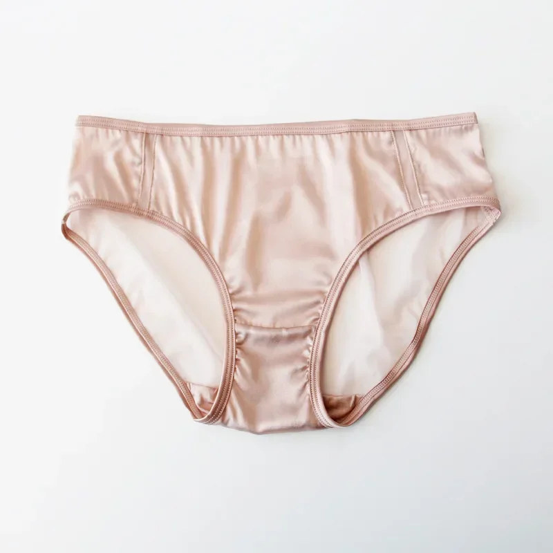 Traceless Premium Silk Thin Triangle Cup Bra and Underpants Bra&Brief Set for Small Breast Women Satin Bra Thin Breathble