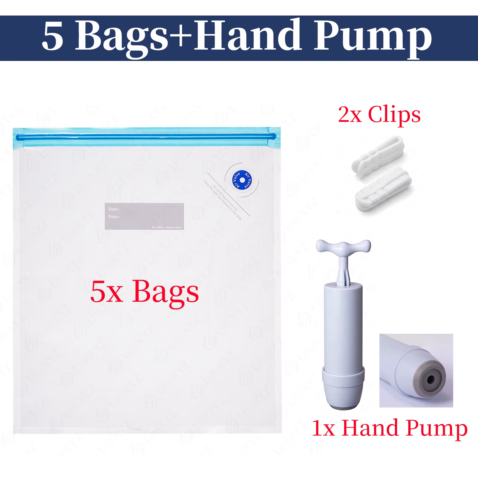 5 Bags-Manual Pump