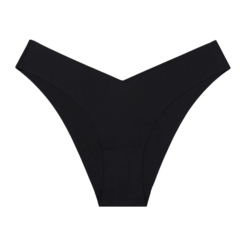 Sexy Seamless Panties for Women Ice Silk Low Waist Briefs Breathable Quick-Drying  T-back G-string Thong Yoga Sports Underwear