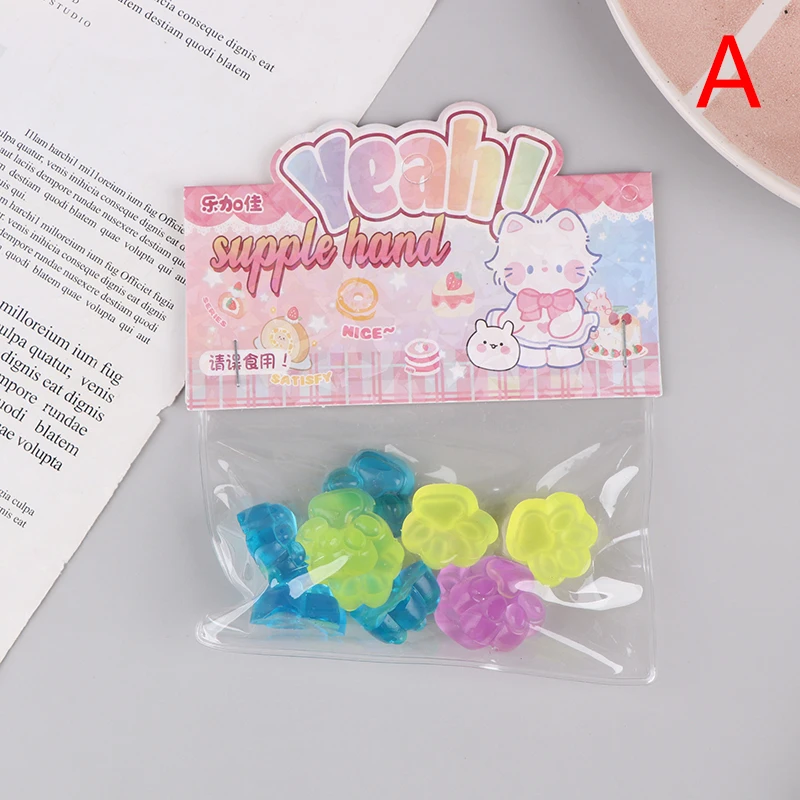 1Bag Cute Luminous Cat's Paw Decompression Toy Kawaii Cartoon Antistress Stress Relief Slow Rising Toys For Adult Kids Toys