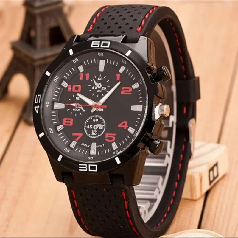 Brand Date Quartz Men Watches Luxury Male Clock Chronograph Silica Gel Sport Mens WristWatch Hodinky Relogio Masculino Wholesale