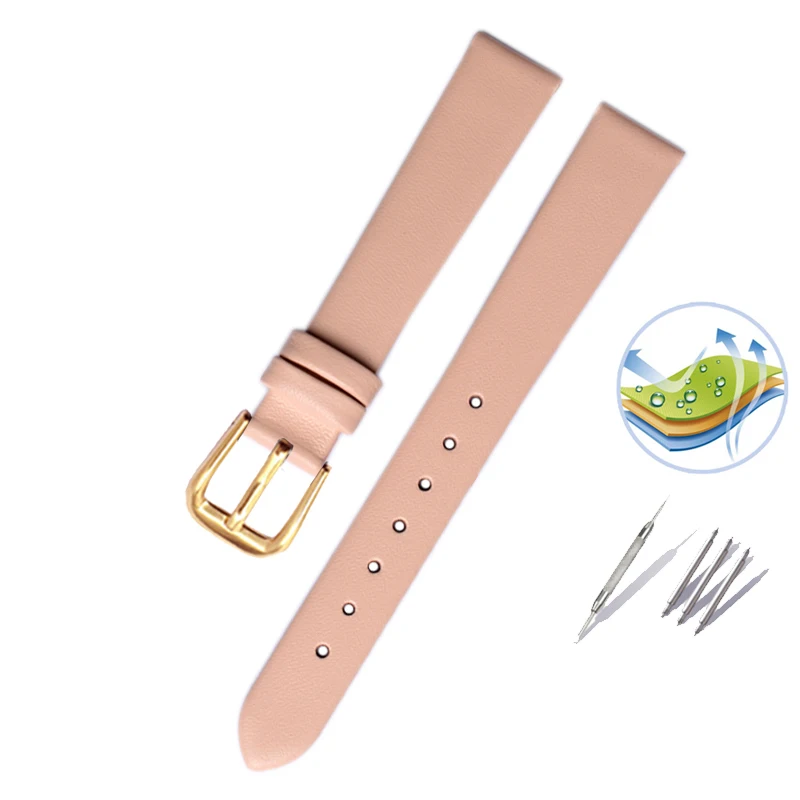 Cowhide Watch Bracelet womens fashion watchband wristwatches mini band 6mm 7mm 8mm 10mm 12mm red white color small strap