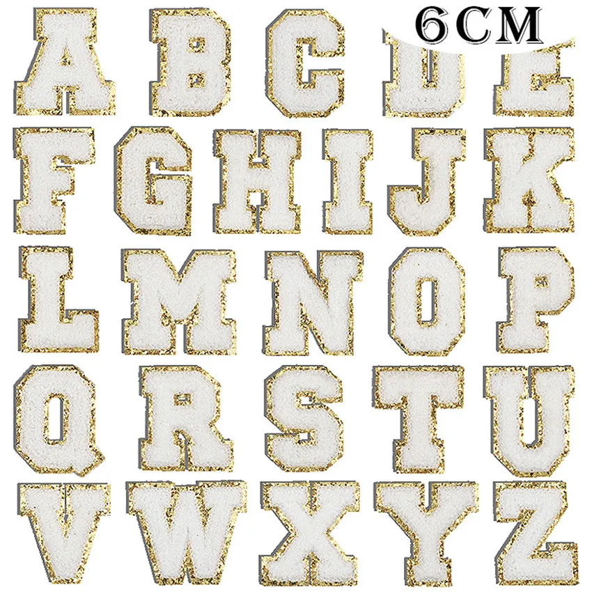 Carnival White Letters Embroidered Iron On Patch Applique Diy Name Badge Alphabet Patches For Clothing Bag Accessories
