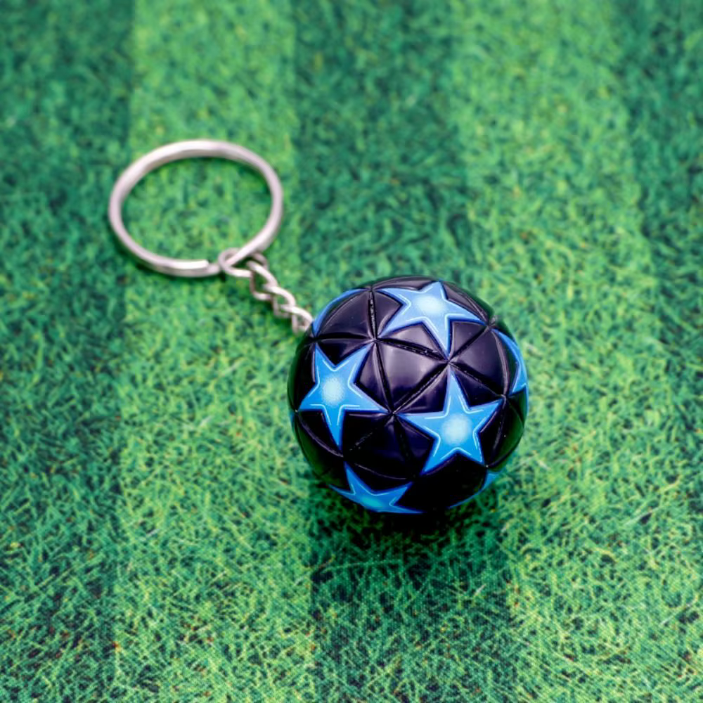 Football Keychain Summer 2024 European Cup Car Ornament Sports Bag Pendant Football Fan Souvenir Gift Key Ring School Reward