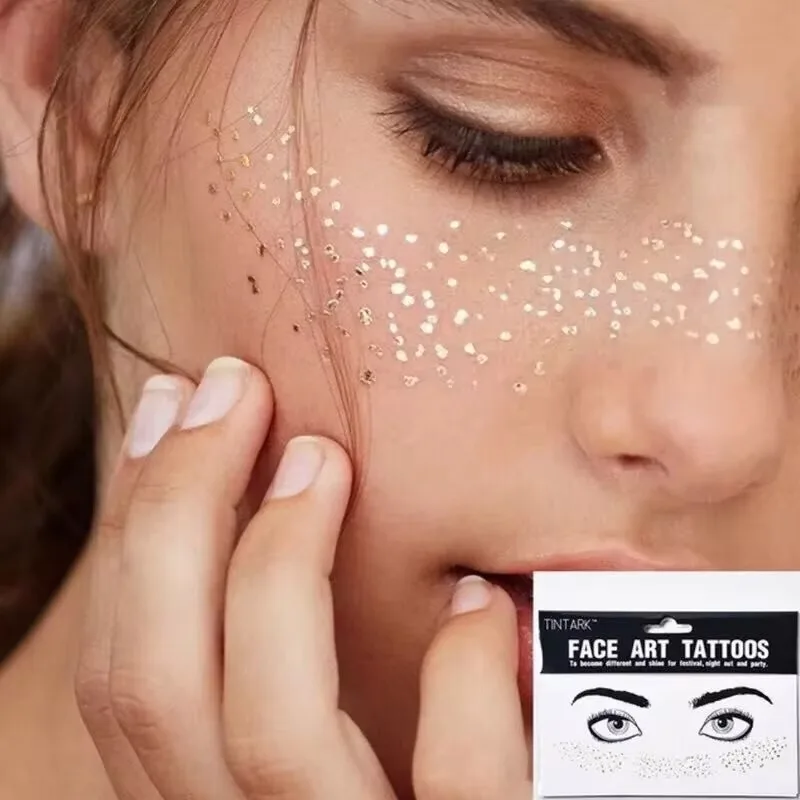 New Freckles Stickers Tattoo on Face Festival Accessories Glitter Bright Face Art Tattoo Sticker Face Jewels Gemsface Decoration