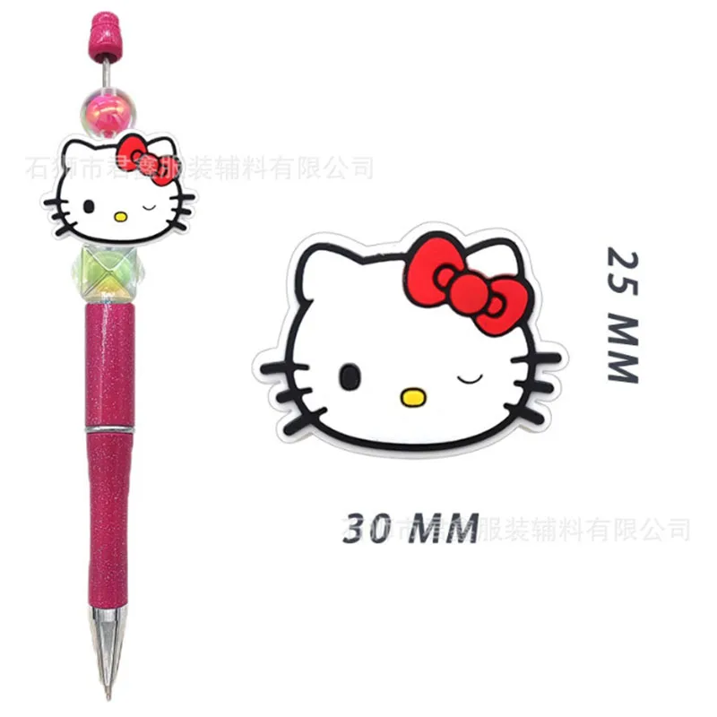 MINISO Sanrio Hello Kitty Silicone Focal Beads Silicone Baby DIY Pacifier Chain Clips Beads Pen Toy Jewelry Accessories