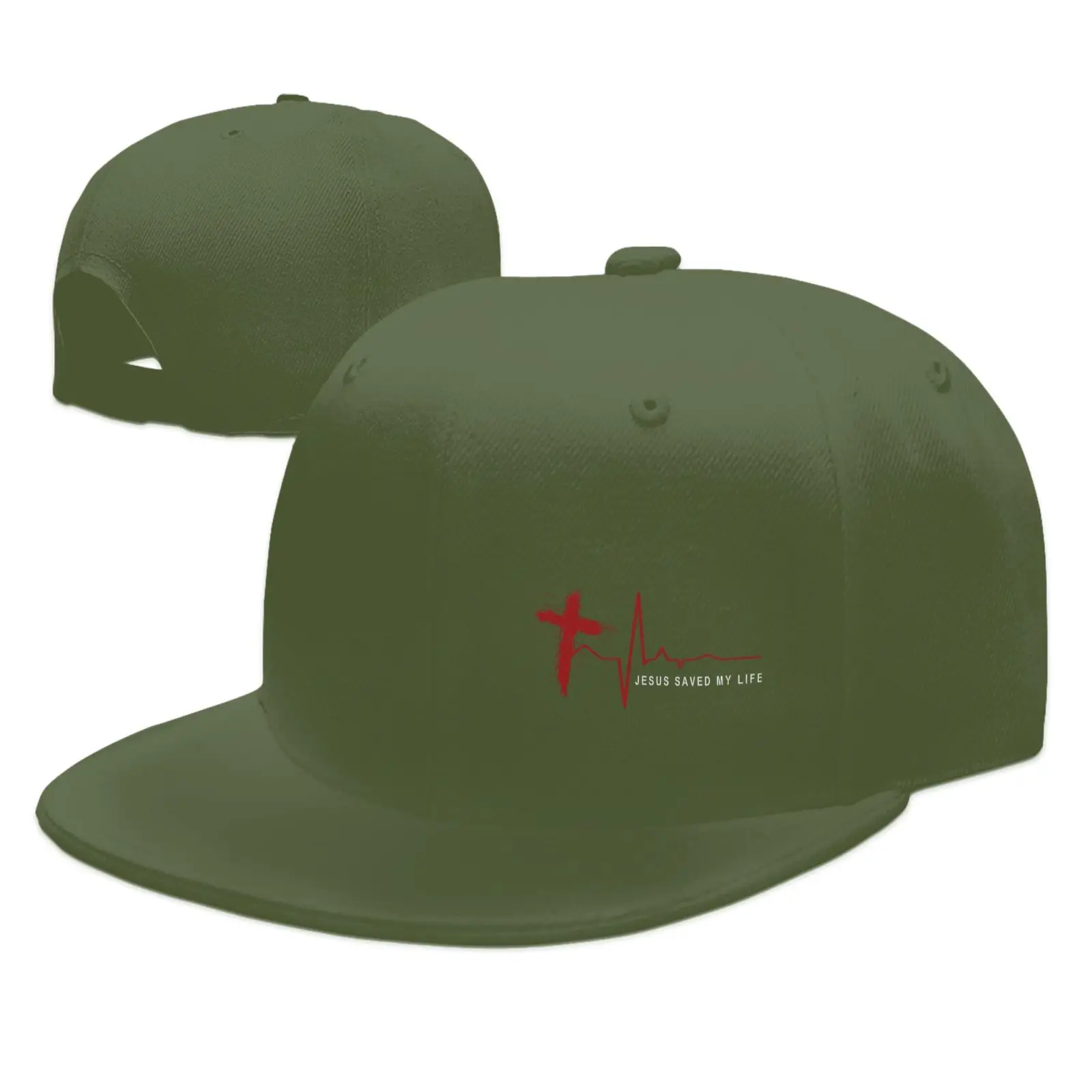 Christian Jesus Saved My Life Cross Snapback Hats for Men Baseball Cap Adjustable Flat Bill Trucker Dad Gift,Husband,Boy Friend
