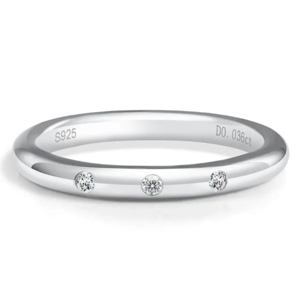 M-JAJA Moissanite Ring for Women D Color VVSI Wedding Band Original 925 Sterling Silver 18K Gold Plated Lab Diamond Fine Jewelry