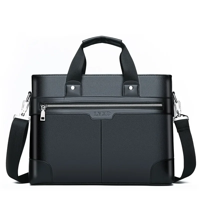 PU Leather Briefcase for Man Documents Designer Executive Handbag Laptop 14 Shoulder Business Messenger Tote Bag Husband